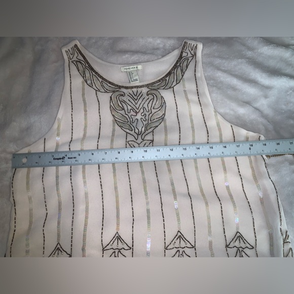Forever Twenty-one embellished tank top Large Downton Abbey Vibe! - Picture 11 of 12